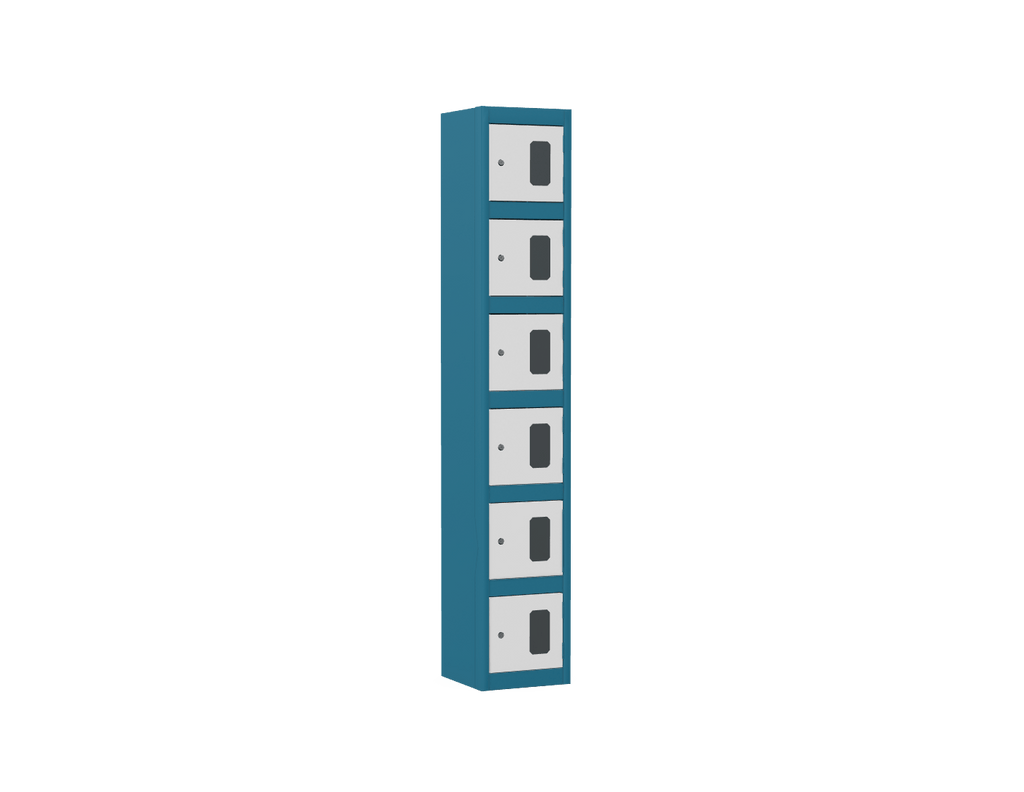 Silverline Kontrax Standard Vision Lockers Six Door LK6D22VN-Config 2 Office Furniture and Home Remote Working