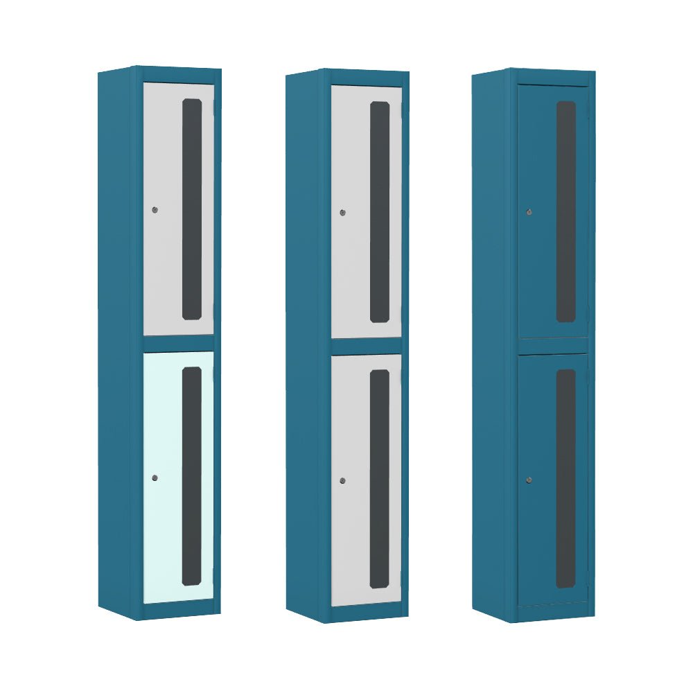 Silverline Kontrax Standard Vision Lockers Six Door LK6D22VN-Config 3 Office Furniture and Home Remote Working