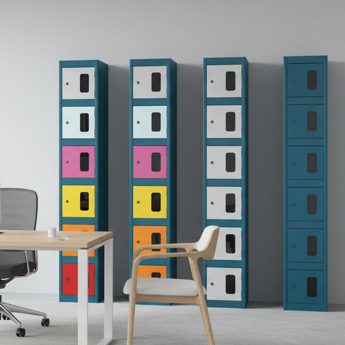 Silverline Kontrax Standard Vision Lockers Six Door LK6D22VN-Config 1 Office Furniture and Home Remote Working