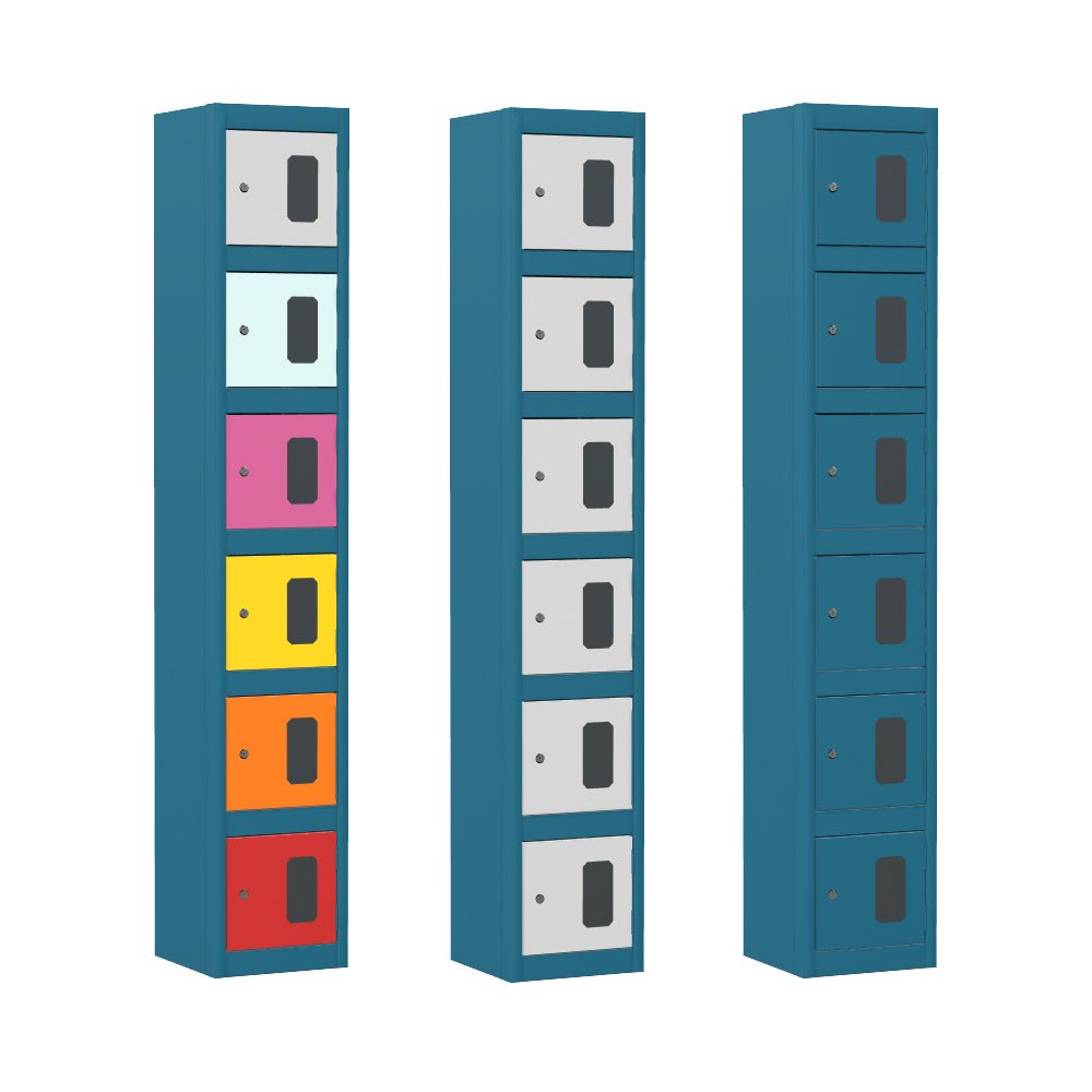Silverline Kontrax Standard Vision Lockers Three Door LK3D22VN-Config 5 Office Furniture and Home Remote Working