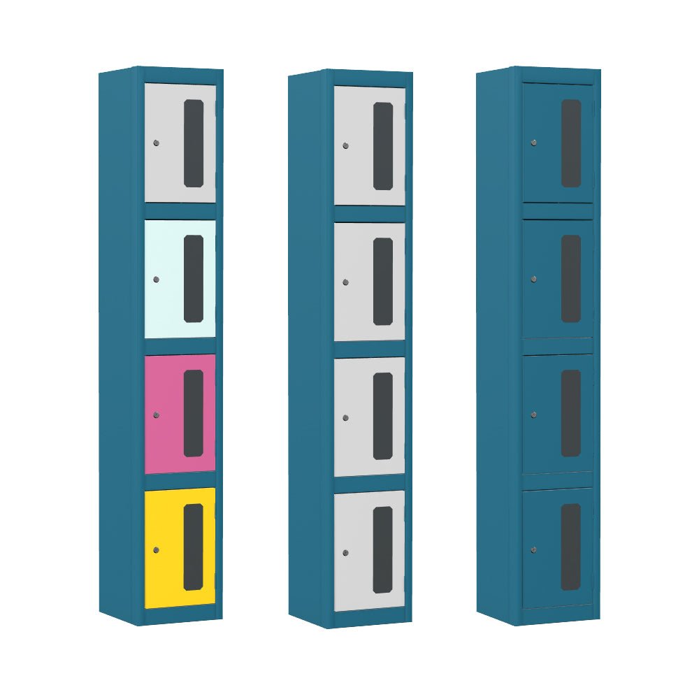 Silverline Kontrax Standard Vision Lockers Three Door LK3D22VN-Config 4 Office Furniture and Home Remote Working