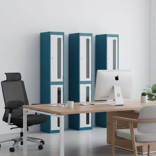 Silverline Kontrax Standard Vision Lockers Two Door LK2D22VN-Config 1 Office Furniture and Home Remote Working