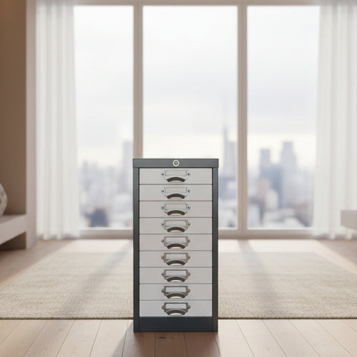 10 Drawer Locking Multidrawer by Silverline MDUR10LK 1 Office Furniture