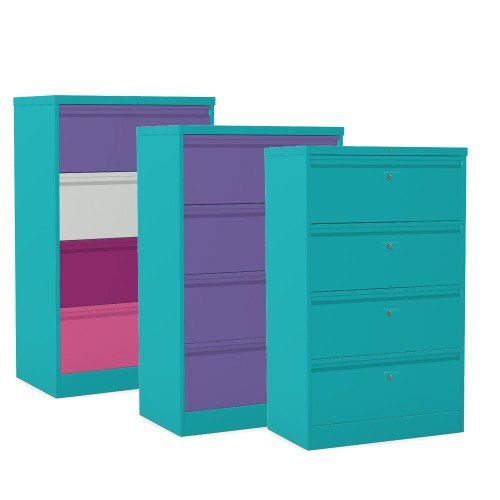 Silverline M-Line Side Filer Individual Locks drawer 4 Drawers SFLM4DIO 7 Office Furniture and Home Remote Working