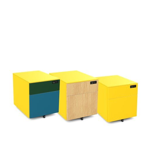 Under Desk Pedestals on wheels 1 Personal +1 Filing Drawer H 50.5cm W 42cm D 57cm  PDUD55SD-Config 2 Office Furniture