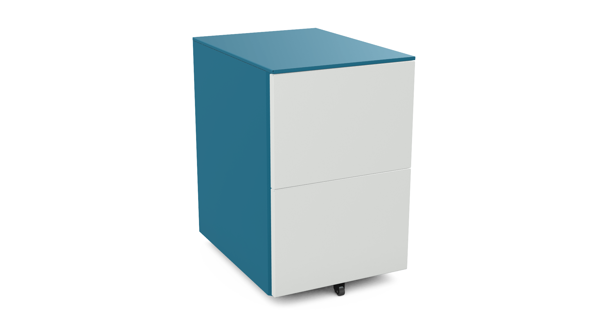 Under Desk Pedestals on wheels 2 Filing Drwr  H 66cm W 42cm D 57cm PDUD52SD-Config Silverline 4 Office Furniture