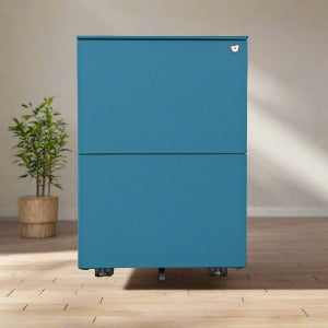 Under Desk Pedestals on wheels 2 Filing Drwr  H 66cm W 42cm D 57cm PDUD52SD-Config Silverline 3 Office Furniture