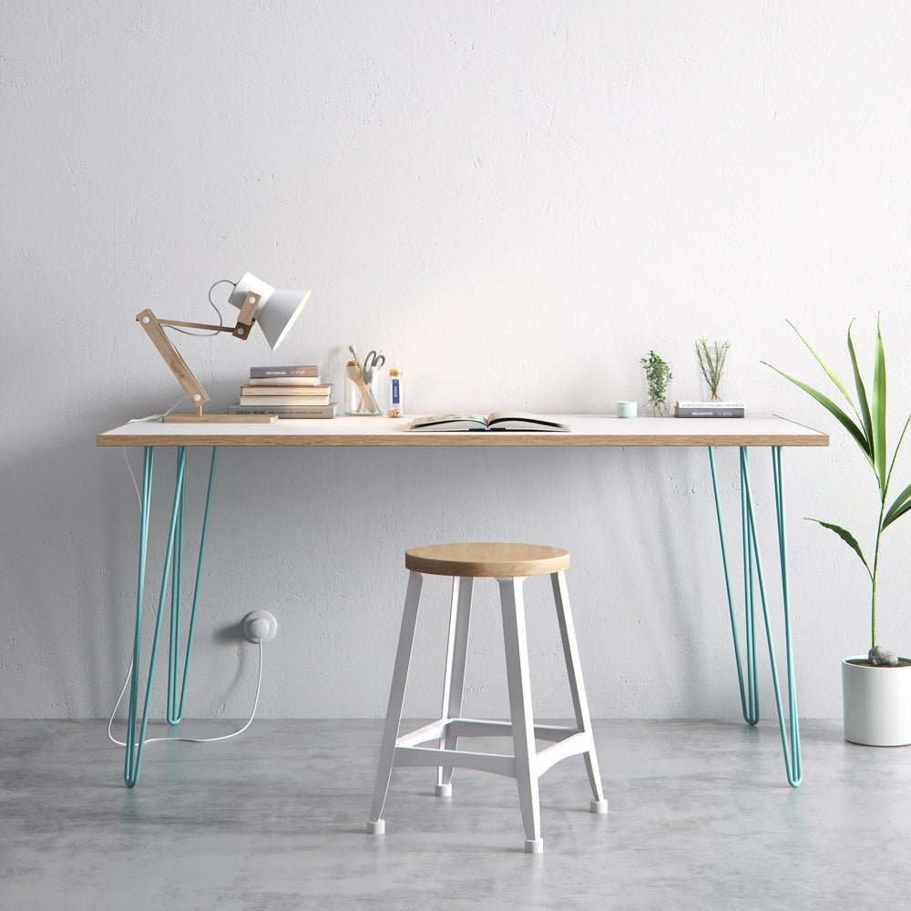 Small Hair Pin  Leg Desk  120cm x 60cm HP-DESK-Small colour 21 21 Office Furniture and Home Remote Working
