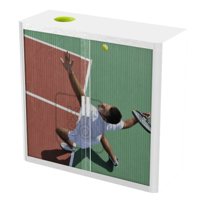 Office  Tambour Sport Cupboard  100cm H with 2 shelves EOTAM1M-Sport 1 Office Furniture and Home Remote Working