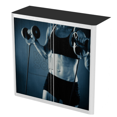 Office  Tambour Sport Cupboard  100cm H with 2 shelves EOTAM1M-Sport 9 Office Furniture and Home Remote Working