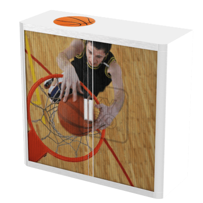 Office  Tambour Sport Cupboard  100cm H with 2 shelves EOTAM1M-Sport 4 Office Furniture and Home Remote Working