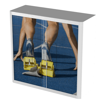 Office  Tambour Sport Cupboard  100cm H with 2 shelves EOTAM1M-Sport 12 Office Furniture and Home Remote Working