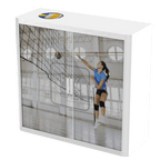 Office  Tambour Sport Cupboard  100cm H with 2 shelves EOTAM1M-Sport 6 Office Furniture and Home Remote Working