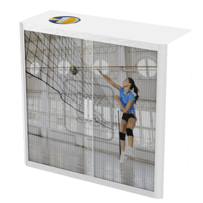 Office  Tambour Sport Cupboard  100cm H with 2 shelves EOTAM1M-Sport 6 Office Furniture and Home Remote Working