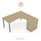 Switch Crescent Desk Open Frame LH or RH with Pedestal S-CRSC-LEA-OP16-19 2 Office Furniture and Home Remote Working
