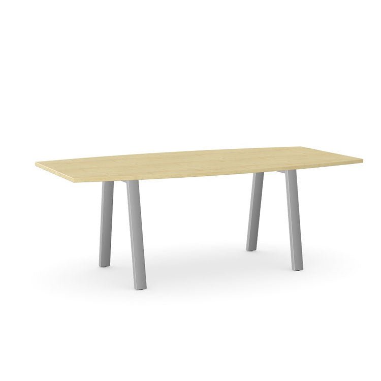 Office Switch Single Piece Curved Meeting Table, A-Leg