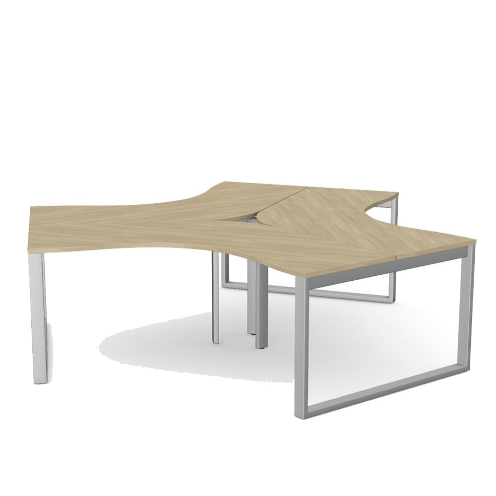 Office Trio Cluster Desk POD  120degree Switch Trio Goal Frame