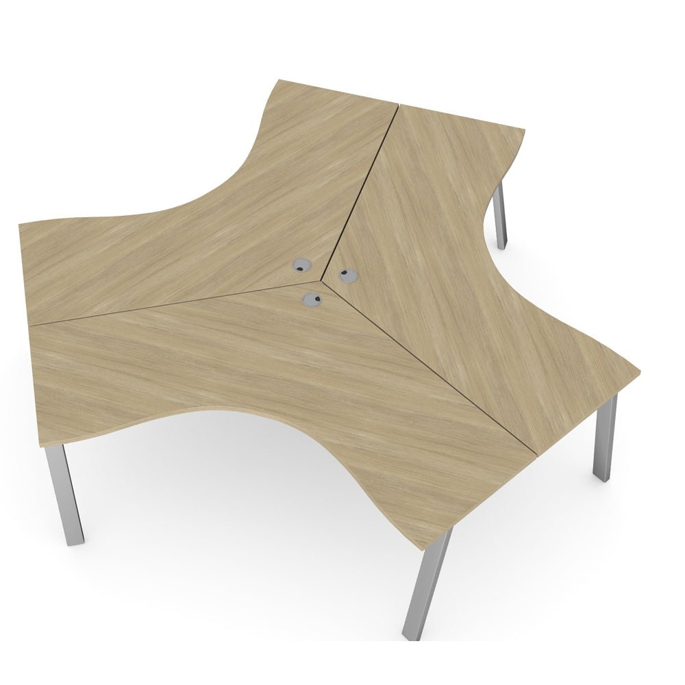 Switch Trio Cluster Desk With A Frame Leg 6 Office Furniture and Home Remote Working