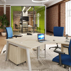 Switch Trio Cluster Desk With A Frame Leg 7 Office Furniture and Home Remote Working