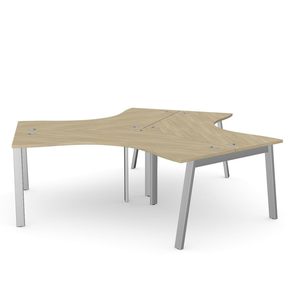 3desk Pod Office Trio Cluster Desk POD 120 degree Switch 3 Desk POD A Frame ...