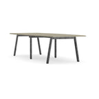 Office  Switch Two Piece Curved Meeting Table, A-Leg 3 Office Furniture and Home Remote Working