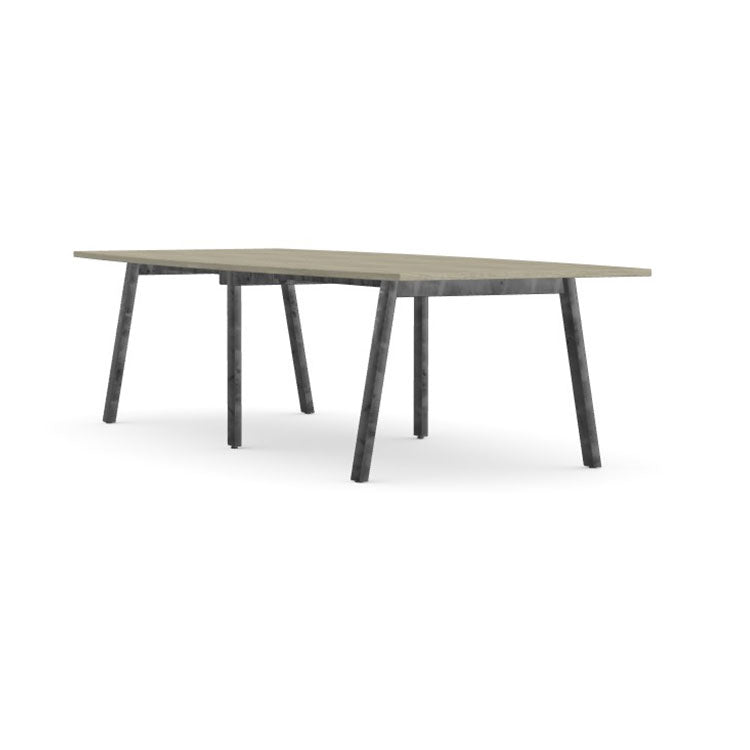 Office  Switch Two Piece Curved Meeting Table, A-Leg 3 Office Furniture and Home Remote Working