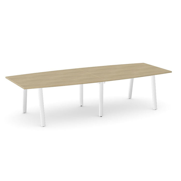 Office Switch Two Piece Curved Meeting Table, A-Leg