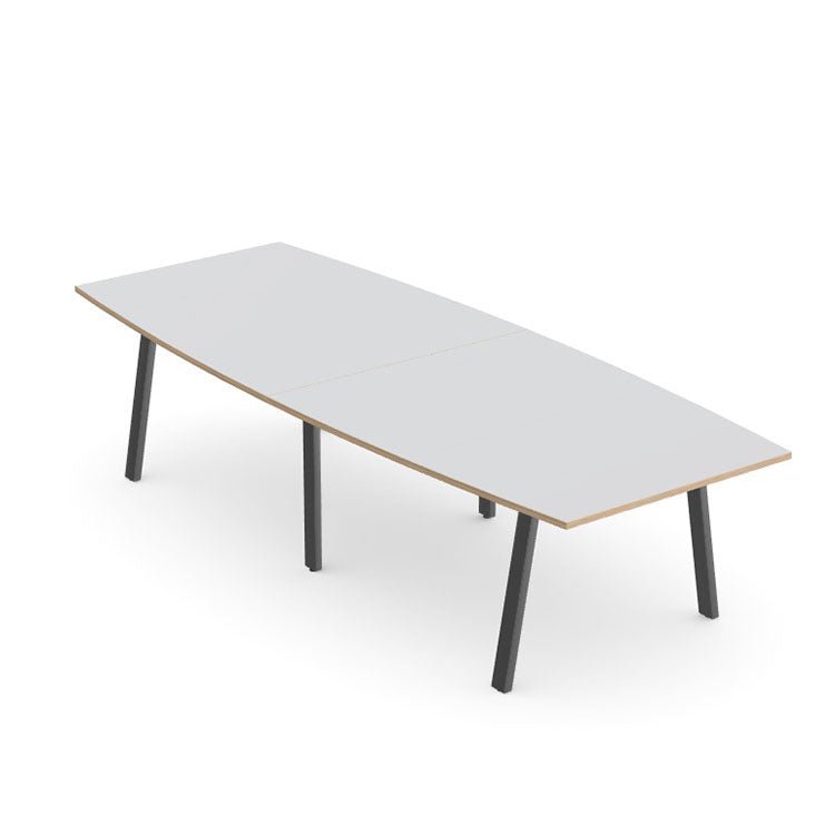 Office  Switch Two Piece Curved Meeting Table, A-Leg 2 Office Furniture and Home Remote Working