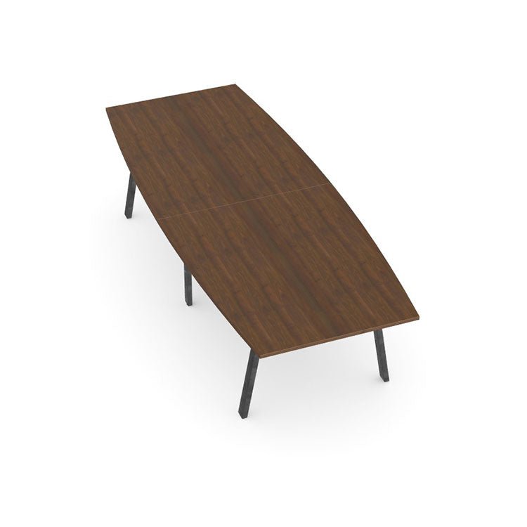 Office  Switch Two Piece Curved Meeting Table, A-Leg 4 Office Furniture and Home Remote Working