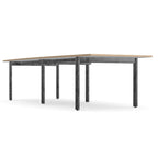 Office  Switch Two Piece Curved Meeting Table, Open Leg 3 Office Furniture and Home Remote Working