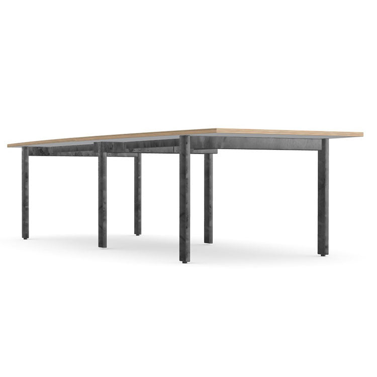 Office  Switch Two Piece Curved Meeting Table, Open Leg 3 Office Furniture and Home Remote Working