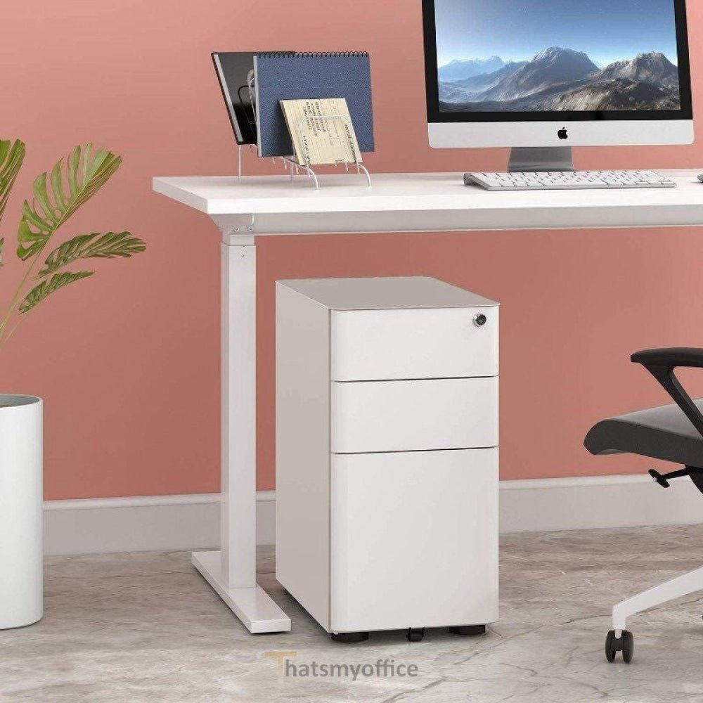 Office  TMO Steel Ped - 30cm Wide with pencil holder  TMO-Narrow 5 Office Furniture and Home Remote Working