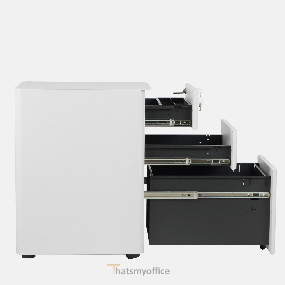 Office  TMO Steel Ped - 30cm Wide with pencil holder  TMO-Narrow 3 Office Furniture and Home Remote Working
