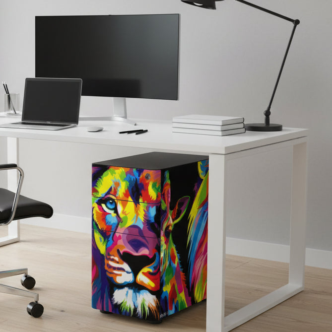 Office  TMO Steel Ped - 30cm Wide with pencil holder  TMO-Narrow 8 Office Furniture and Home Remote Working