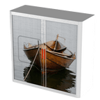 Office  Tambour Transport Cupboard  100cm H with 2 shelves EOTAM1M-Transport 4 Office Furniture and Home Remote Working