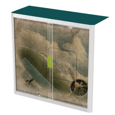 Office  Tambour Transport Cupboard  100cm H with 2 shelves EOTAM1M-Transport 8 Office Furniture and Home Remote Working