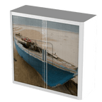 Office  Tambour Transport Cupboard  100cm H with 2 shelves EOTAM1M-Transport 6 Office Furniture and Home Remote Working
