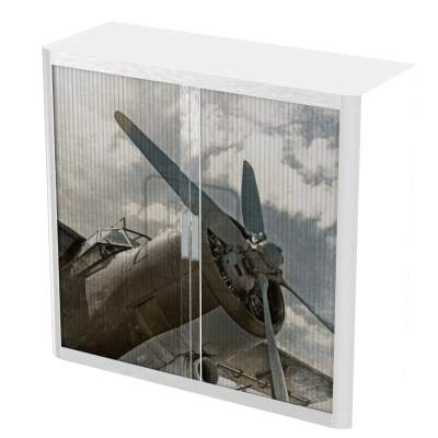 Office  Tambour Transport Cupboard  100cm H with 2 shelves EOTAM1M-Transport 10 Office Furniture and Home Remote Working