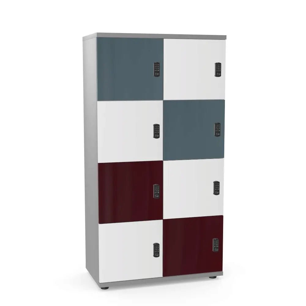 Wooden Office Locker Double 8 or 10 Door  WU-LC-8ZThat’s My Office Furniture, 360 Degree View storage, desk, chair