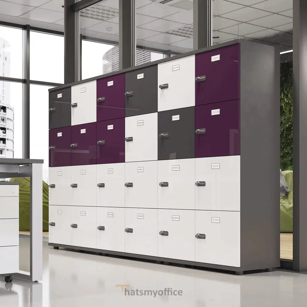 Wooden Office Locker SIngle 4 or 5 Door 10 Office Furniture and Home Remote Working