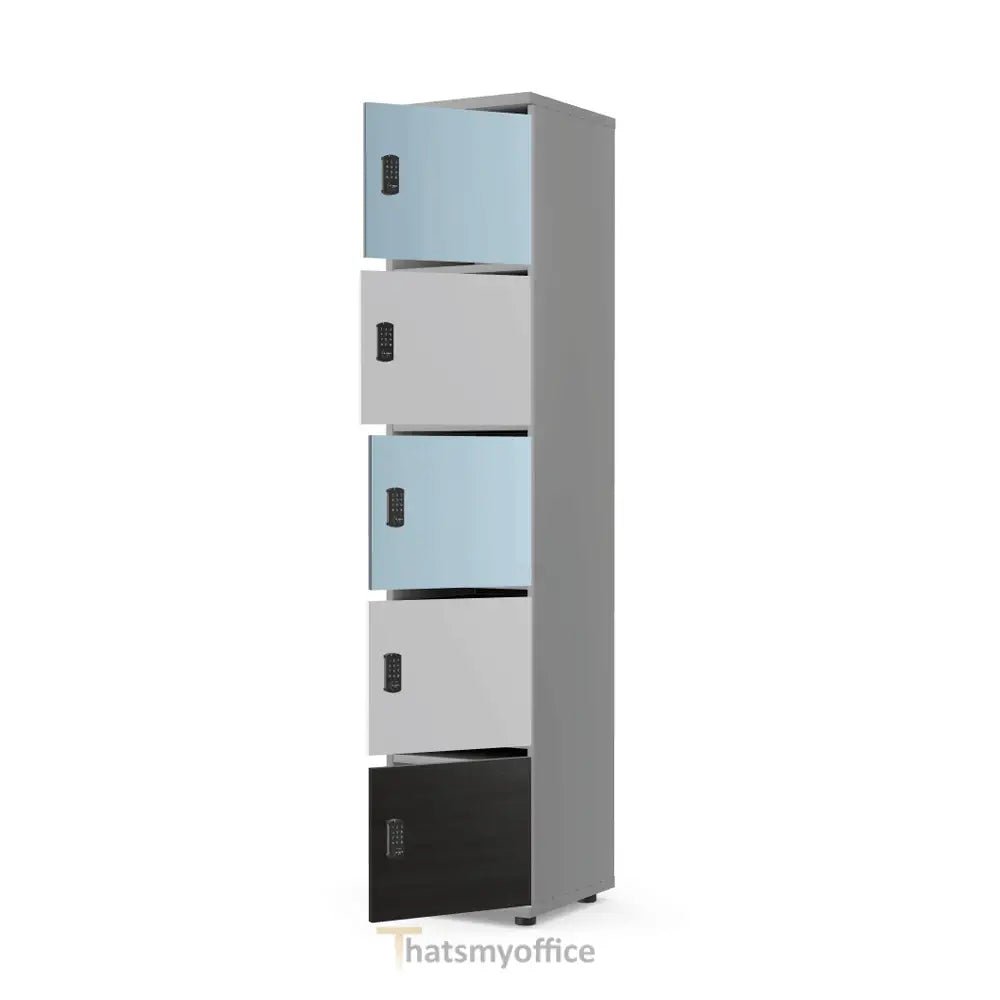 Wooden Office Locker SIngle 4 or 5 Door 5 Office Furniture and Home Remote Working