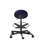 Work Ergonomic Office Stool, Alumium base and ring around base - Dark Blue 2 Office Furniture