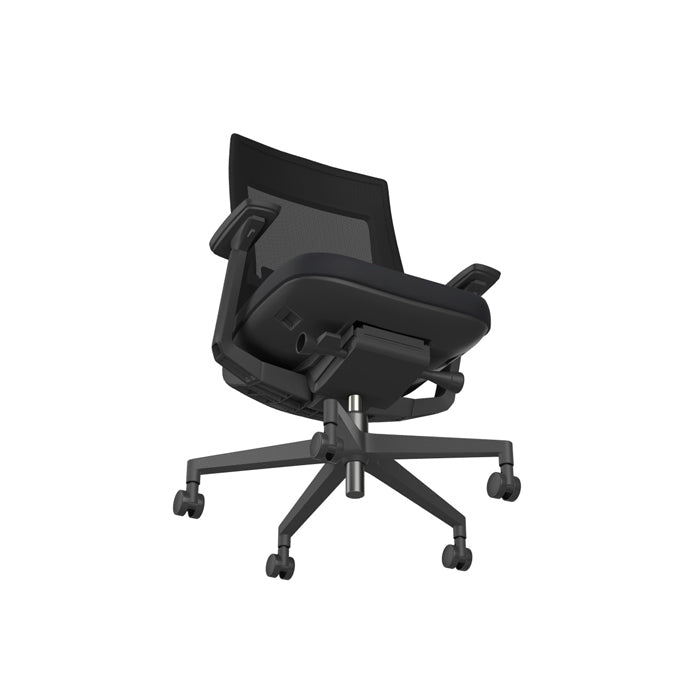 Office  X.22 Operative Chair, Black Base, Adj. Lumbar, Black mesh, black seat 2 Office Furniture and Home Remote Working
