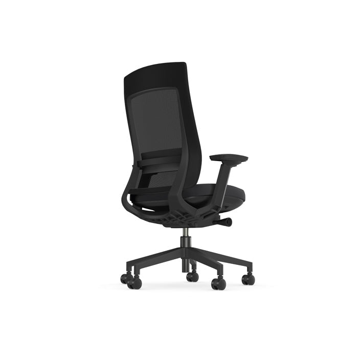 Office  X.22 Operative Chair, Black Base, Adj. Lumbar, Black mesh, black seat 3 Office Furniture and Home Remote Working