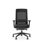Office  X.22 Operative Chair, Black Base, Adj. Lumbar, Black mesh, black seat 1 Office Furniture and Home Remote Working