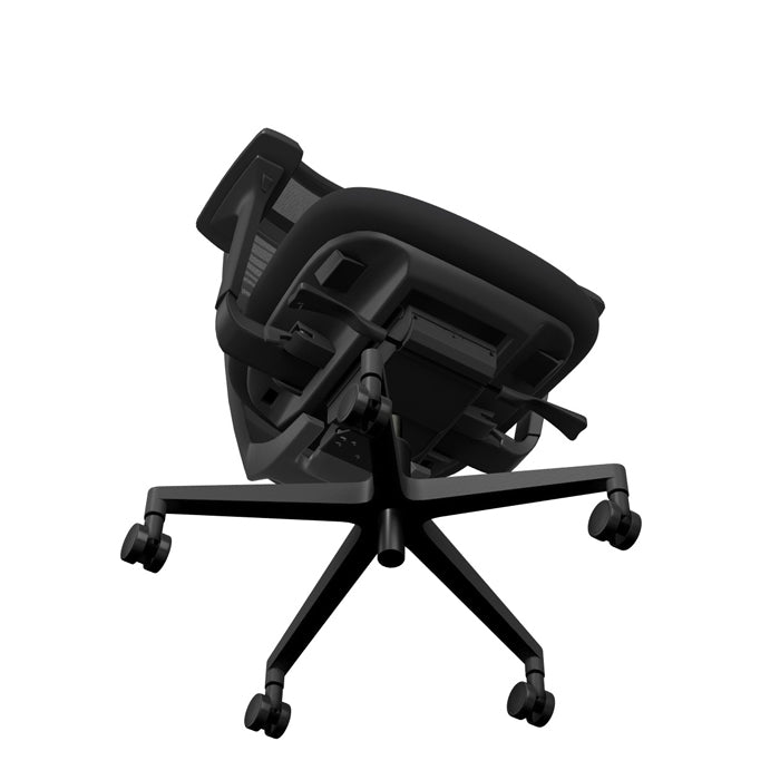 X.77 Operative Chair with Headrest, Black Frame and Black Fabric HY-2202 2 Office Furniture