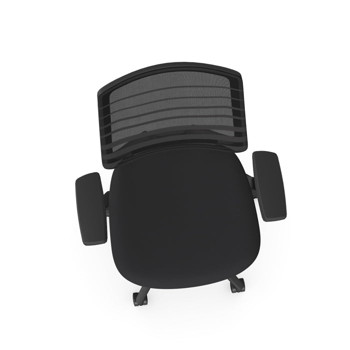 X.77 Operative Chair with Headrest, Black Frame and Black Fabric HY-2205 5 Office Furniture