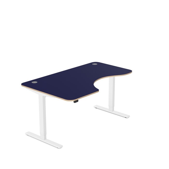   Levanta Zoom Height Adjustable Standing Desk Frame Corner Radial 160,180cm Wide 6 Office Furniture
