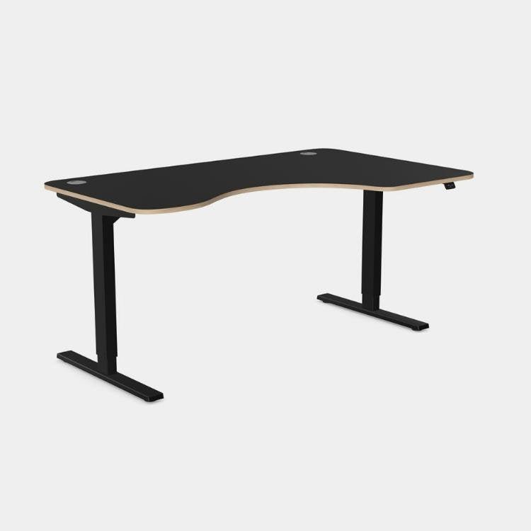   Levanta Zoom Height Adjustable Standing Desk Frame Corner Radial 160,180cm Wide 4 Office Furniture