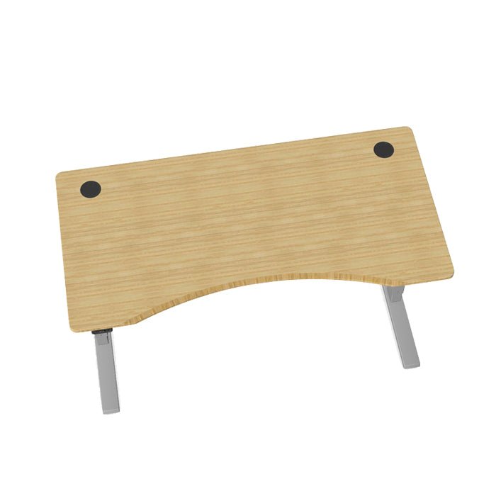 Levanta Zoom unite Height Adjustable Standing Desk Bamboo Top Scallop 120,140,160 or 180cm Wide 2 Office Furniture